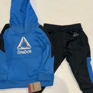 Reebok 18 Month Old Two Piece Set Hoodie And Pants New With Tags Blue Black